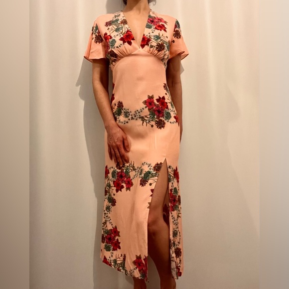 Sandro Paris Dresses & Skirts - Sandro Paris Floral Maxi Dress in Peach